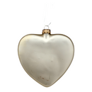 Matte "Natural Velvet" Glass Heart Ornaments – Set of Two - Christmas >> Ornaments >> Heart - by Christmas By Krebs - view 2