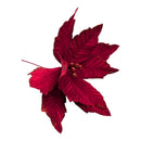 Poinsettia Pick - Red - 12 inch Bloom - 10 Inch Stem - Floral - by A&B Floral - view 5