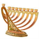 Matashi Hand-Painted Enamel Red Menorah Candelabra - Holidays >> Hanukkah