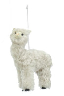 Fluffy Beige Alpaca Ornament