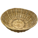 Round woven wicker basket