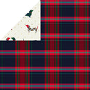 Plaid Pup Reverse Wrapping Paper