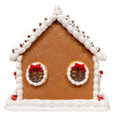 Lighted Gingerbread House With Ribbon Candy Roof - 9 Inch - Christmas >> Figurines >> Gingerbread - by Kurt Adler - view 3