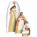 Mistletoe Pattern Nesting Nativity - 4 Piece Set - Christmas >> Nativity - by Joseph Studio