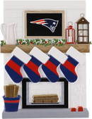 New England Patriots Family of 4 Ornament