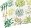 Succulents Paper Cocktail Napkins - Cocktail Napkin