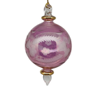 Etched Blown Glass Ball Ornament - Pink - Christmas >> Ornaments >> Egyptian Glass - by Egyptian Museum - view 2