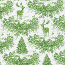 Christmas Toile Green Gift Wrapping Paper - 30" x 8' Roll