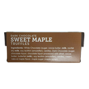 Dark Chocolate  Sweet Maple Truffles - 2 Piece