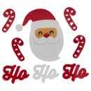 Holiday Window Gel Clings – Santa's Ho Ho Ho Set (8 Pieces)