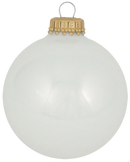 Porcelain White 2 5/8" (67mm) Glass Ball - 8 Piece Set