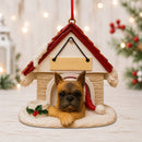 Ceramic Doghouse Ornament - Boxer - Animals - by E&S Pets