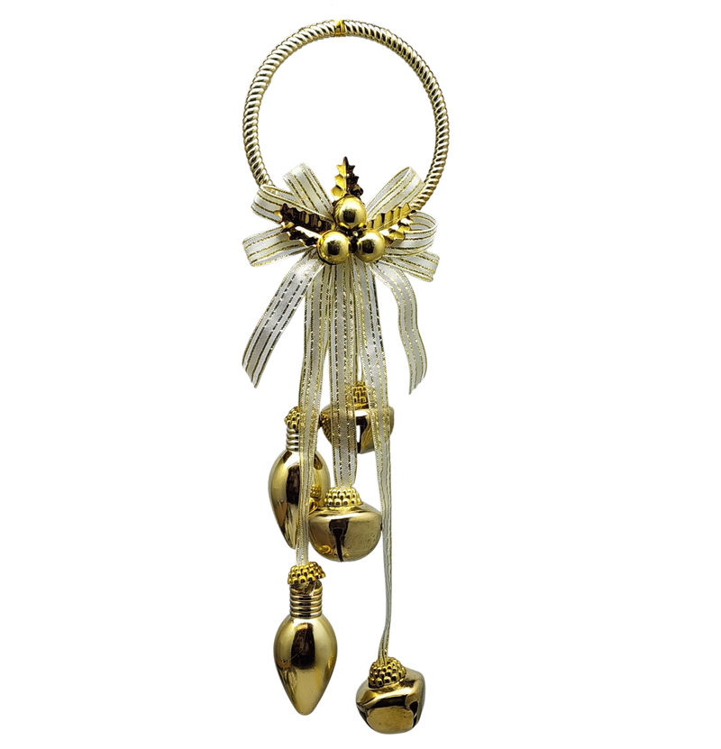 Jingle Bell Door Hanger - Gold