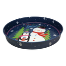 Huge Deep Round 13.5" Tray - Let it Snow