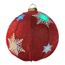 Lighted Collapsible Ball Ornament- 30 Inches in Diameter - Red