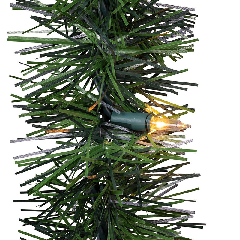 18 Foot Lighted Green Pine Garland