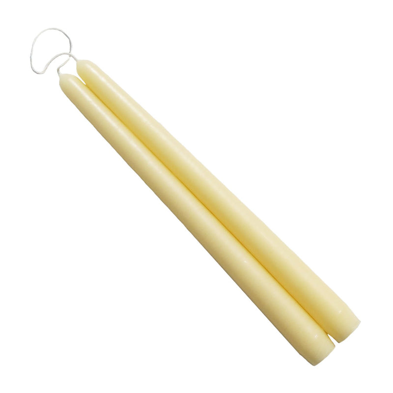 Mole Hollow Taper Pair (Parchment) - - The Country Christmas Loft