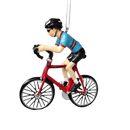 Bicycle Riding Ornament - Red Bike