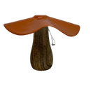 Metal and Mango Wood Mushroom  - Burnt Orange - Home & Living >> Decor - by Gerson