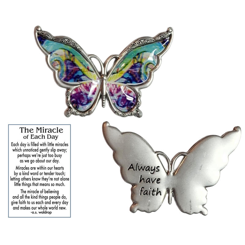 Butterfly Inspriational Pocket Charm -