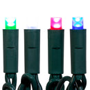 100-Light 5mm Multi-Color Frost LED Green Wire Light Set - Christmas >> Lighting - by Kurt Adler - view 3