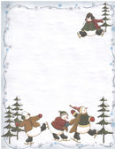 Computer Stationary - Skating Snowmen