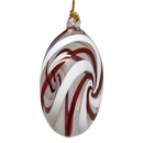 Peppermint Swirl Egyptian Glass Ornament