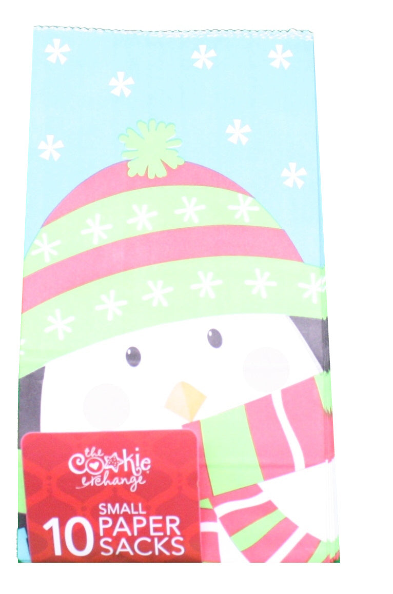 Paper Small Treat Sacks - Set of 10 - Penguin - The Country Christmas Loft
