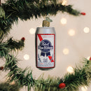Pabst Blue Ribbon Beer Can Glass Ornament - Christmas >> Ornaments - by Old World Christmas - view 3
