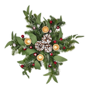 Lighted Candle Wreath - 18 Inch