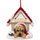 Ceramic Doghouse Ornament - Yorkipoo