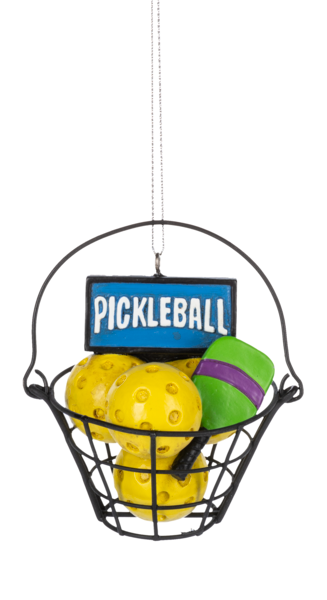 Pickle Ball Basket Ornament