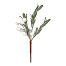 White Berry Mistletoe Pick - Frosted