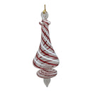Peppermint Striped Cone Glass Ornament - Egyptian Glass - by Egyptian Museum