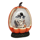 Graveyard Skeleton Lighted Waterglobe Pumpkin