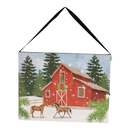 Fiber Optic Lighted Canvas Art - Winter Horses at Play