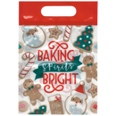 Resealable Treat Bags – Spirits Bright Design with Zipper (Set of 12)