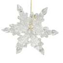 Spunglass Ornament - Clear Snowflake - Christmas >> Ornaments - by Kurt Adler - view 3