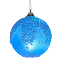 Lighted Ball Ornament - 3 Inch - Luminous Snowflake - Christmas >> Ornaments >> Glass - by Kurt Adler - view 2