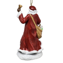 Berry Vine Santa with Bell Ornament