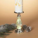Lighted Spinning Waterglobe Candle Pedestal - Christmas >> Snowglobes - by Gerson - view 2