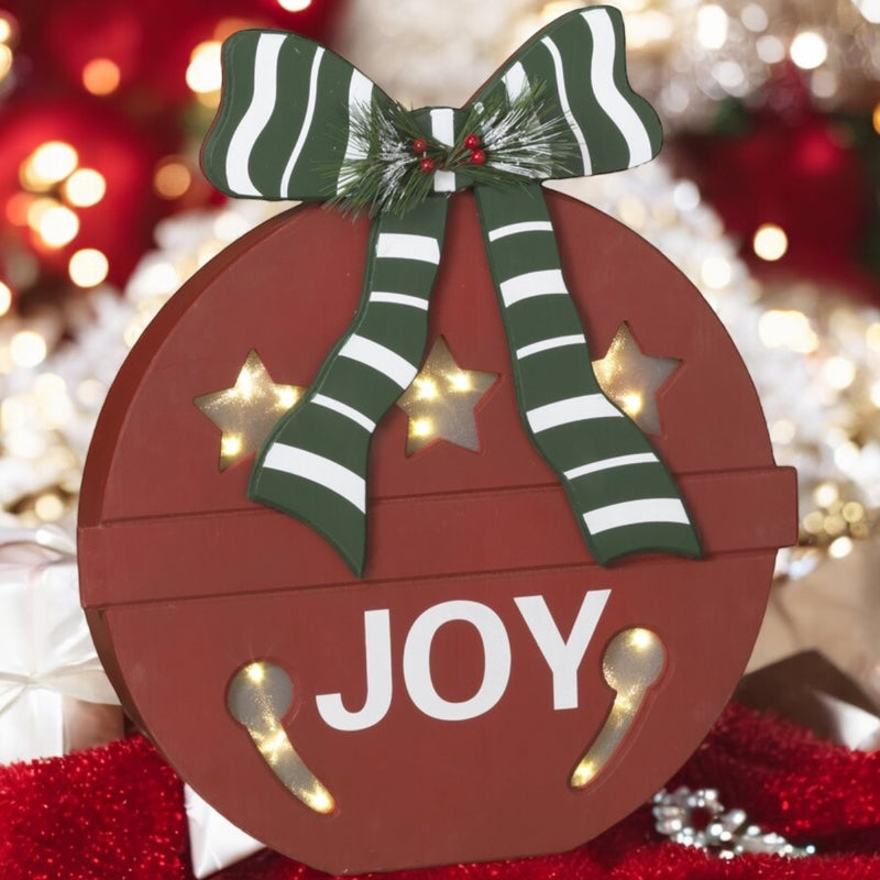 Joyful Holiday Ornament with Lights