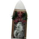 Wood Tabletop Ski Shaped 4X6 Photo Frame - White
