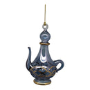 Smoky Blue Genie's Wish Lamp with Ornate Gold Filigree