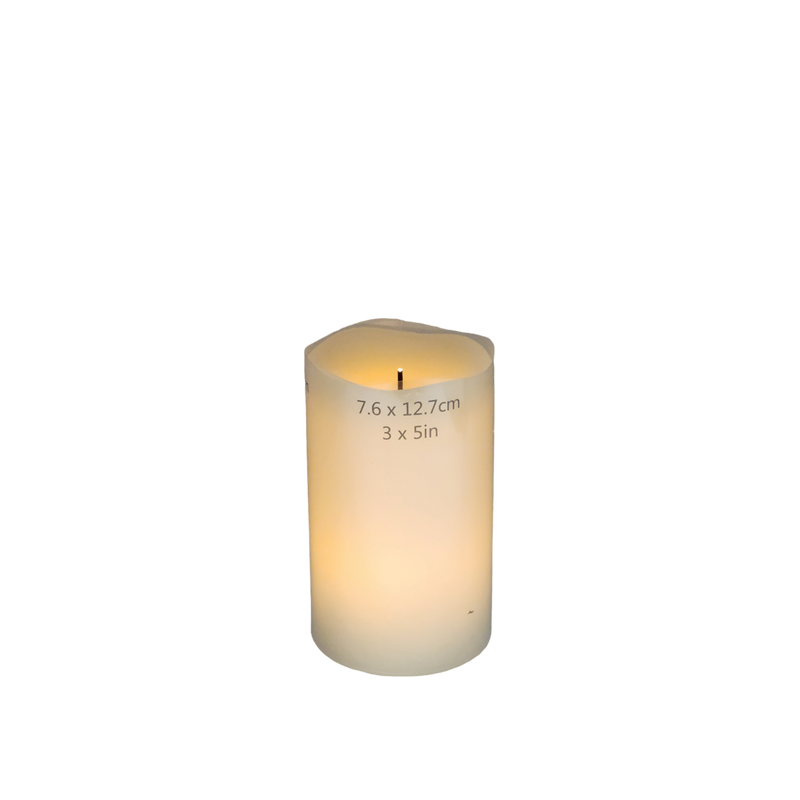 Wavy Edge Glow Wick Pillar Candle -