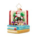 Christopher Radko Little Gem Glass Ornament - Santa’s Book Nook