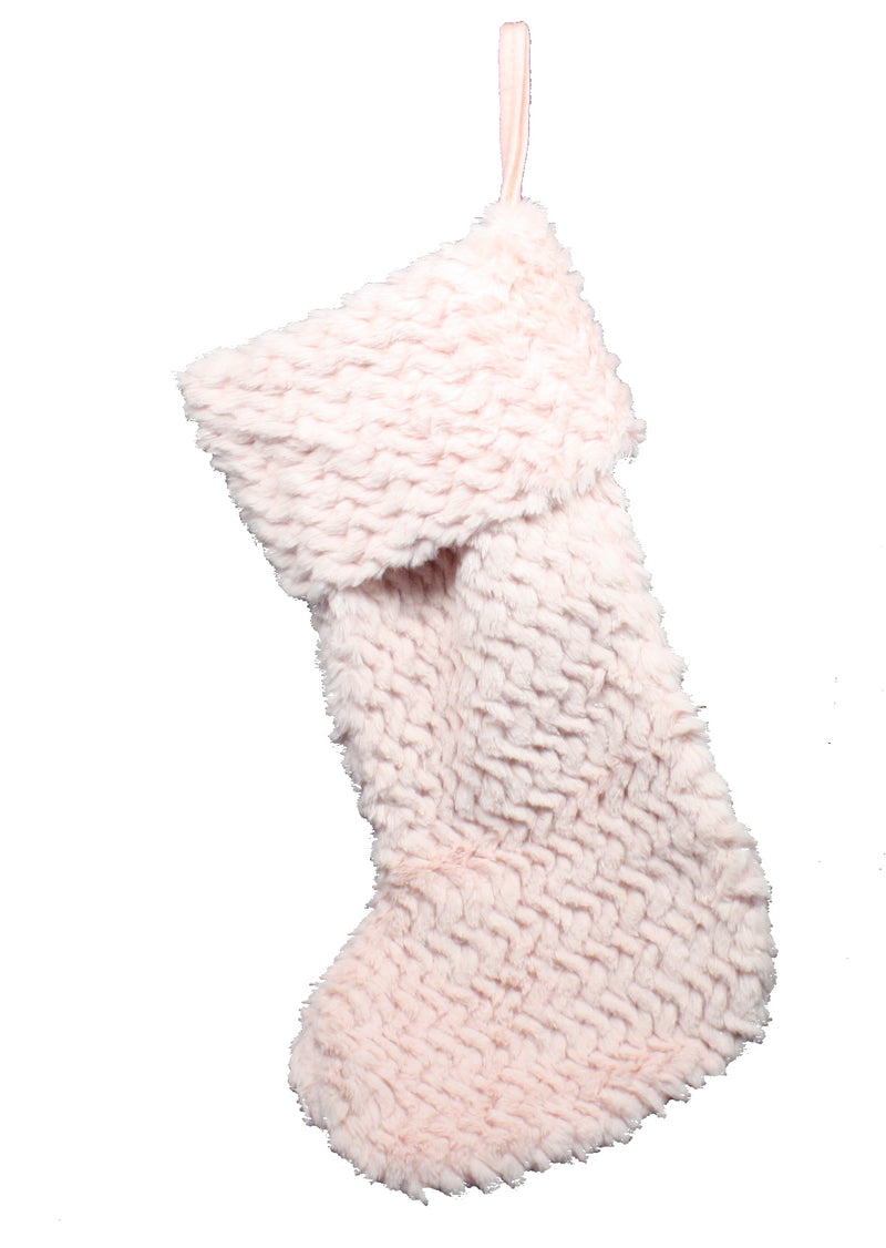 Super-Soft Acrylic Fur Stocking - 18 inch - Pink