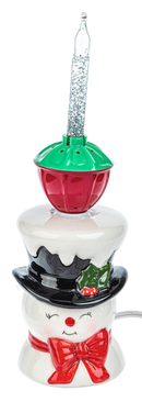 Light Up Bubble Light Snowman Figurine