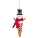 Snowman Waffle Cone Ornament -