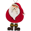Kris Kringle's Classic Charm: Hand-Painted Plywood Ornament